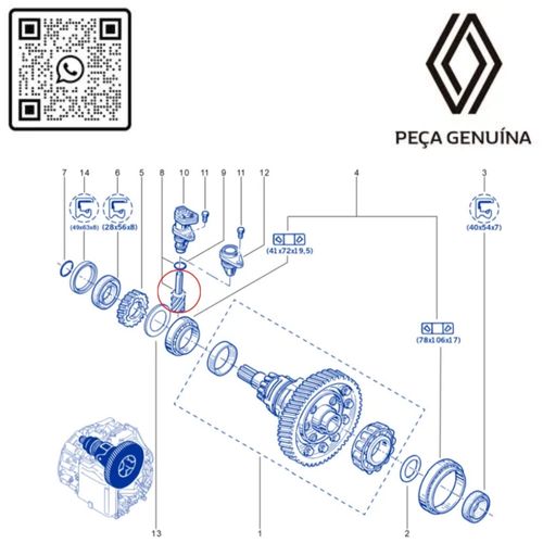 RN 870663 7700870663 PINHAO VELOCIMETRO LOGAN II SANDERO II 1.6 AUTOMATIZADO-4
